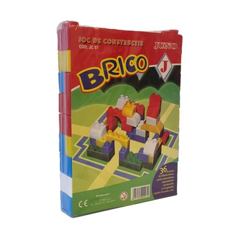 Joc de constructie Juno JC07 36 piese, Multicolor Joc de constructie Juno JC07 36 piese, Multicolor