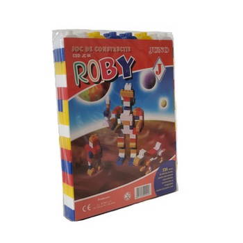 Joc de constructie Juno ROBY 116 piese, Multicolor Joc de constructie Juno ROBY 116 piese, Multicolor