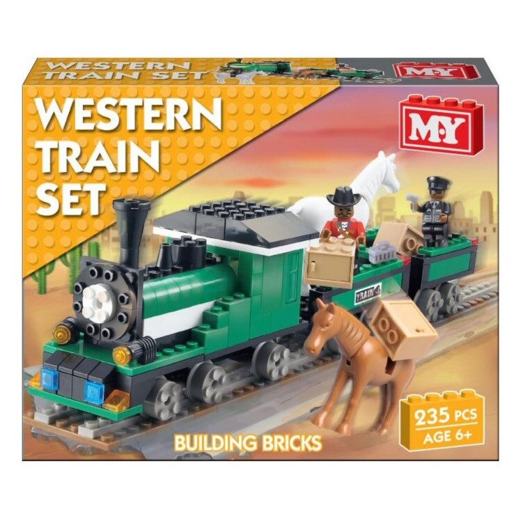 Set constructie MY, Western train set, 235 piese