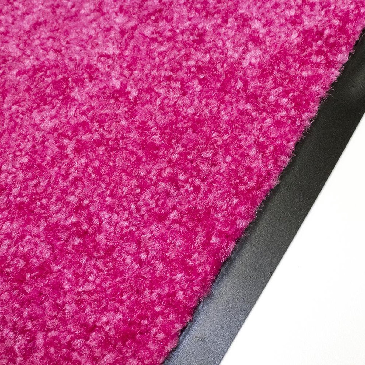 Covoras intrare Wash & Clean, Nylon, Roz/Negru, 60 x 40 cm - eMAG.ro
