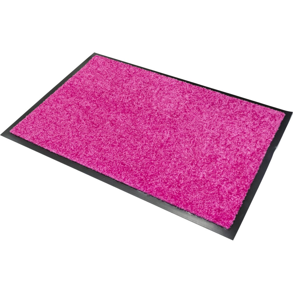 Covoras intrare Wash & Clean, Nylon, Roz/Negru, 60 x 40 cm - eMAG.ro