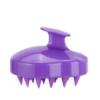 Dispozitiv pentru masaj capilar ZAJA® - Perie din silicon pentru curatarea si samponarea scalpului, stimularea cresterii parului, anticadere, imbunatitirea circulatiei la nivelul scalpului, tonic capilar, mov Dispozitiv pentru masaj capilar ZAJA® - Perie din silicon pentru curatarea si samponarea scalpului, stimularea cresterii parului, anticadere, imbunatitirea circulatiei la nivelul scalpului, tonic capilar, mov