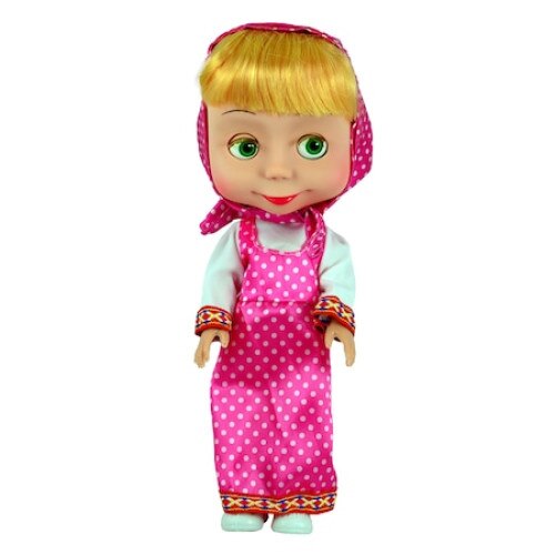 Papusa Masha and the Bear, Masha cu corp moale si par, 27 cm