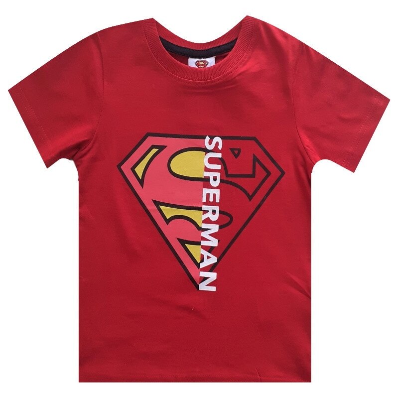 Tricou Superman Adventures, Man of Steel, maneca scurta, Rosu