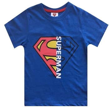 Tricou Superman Adventures, Man of Steel, maneca scurta, Albastru