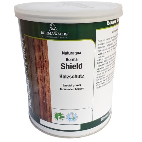 Grund special pentru case de lemn, Borma Wachs, Shield Holzschutz, 1 L
