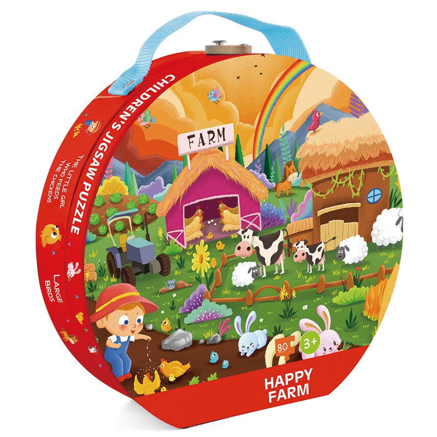 Puzzle Mappy - Distractie la ferma, 80 piese