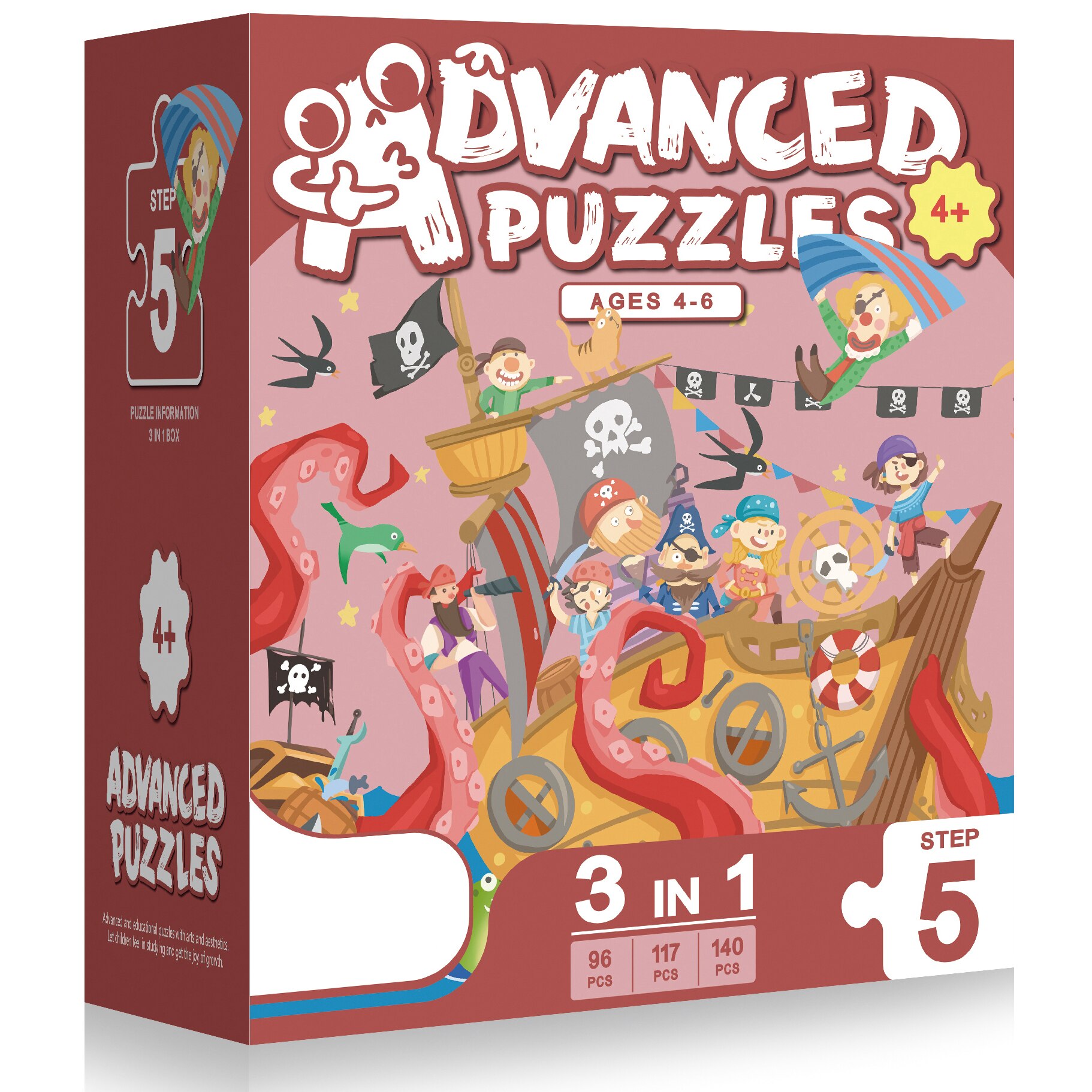 Set 3 puzzle Mappy Baby Step V, 96 / 117 / 140 piese