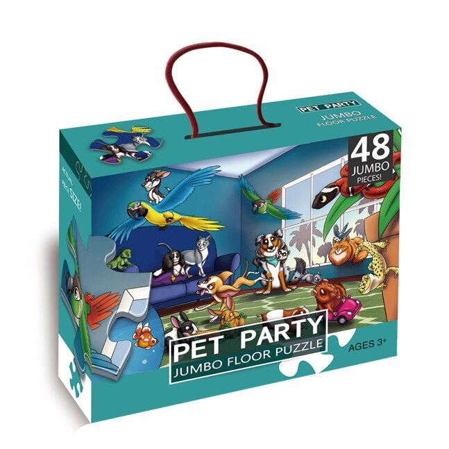 Puzzle Mappy - Petrecerea animalelor, 48 piese