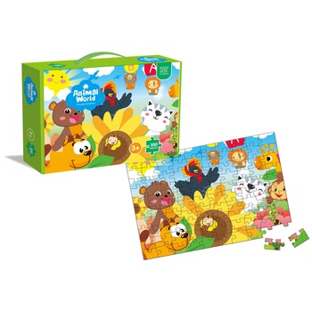 Puzzle Mappy - Animalele din padure, 100 piese Puzzle Mappy - Animalele din padure, 100 piese