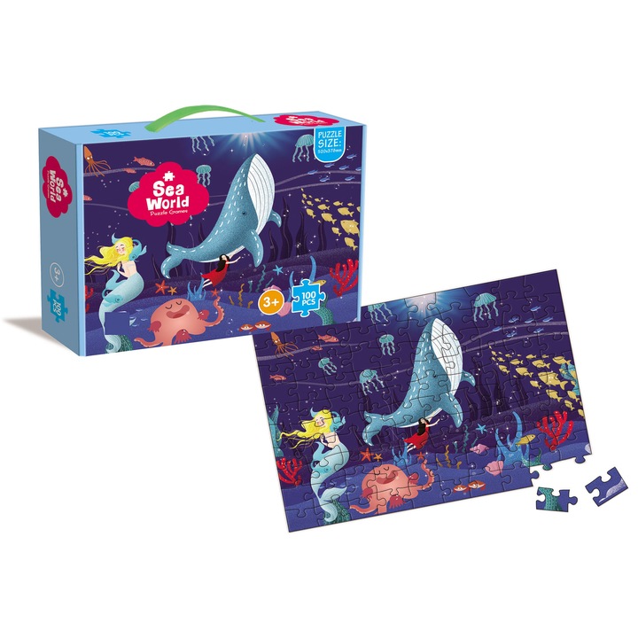 Puzzle Mappy - Oceanul, 100 piese