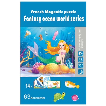 Carte magnetica puzzle Mappy - Oceanul, 77 piese Carte magnetica puzzle Mappy - Oceanul, 77 piese