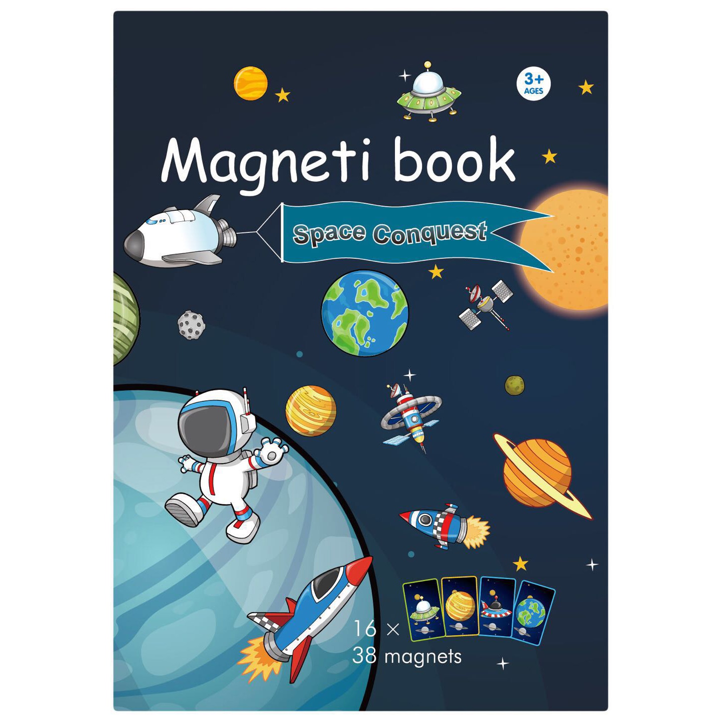 Carte magnetica puzzle Mappy - Spatiul Cosmic, 38 piese