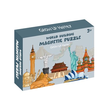 Joc magnetic Mappy - Arhitectura in lume, 12 piese Joc magnetic Mappy - Arhitectura in lume, 12 piese