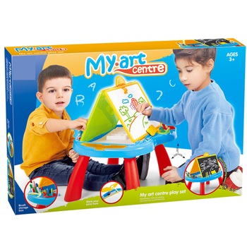 Masuta multifunctionala Mappy - My art center 2 in 1, cu tabla pentru desen Masuta multifunctionala Mappy - My art center 2 in 1, cu tabla pentru desen
