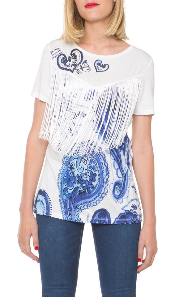 Bluza Desigual 61T26G3, Alb