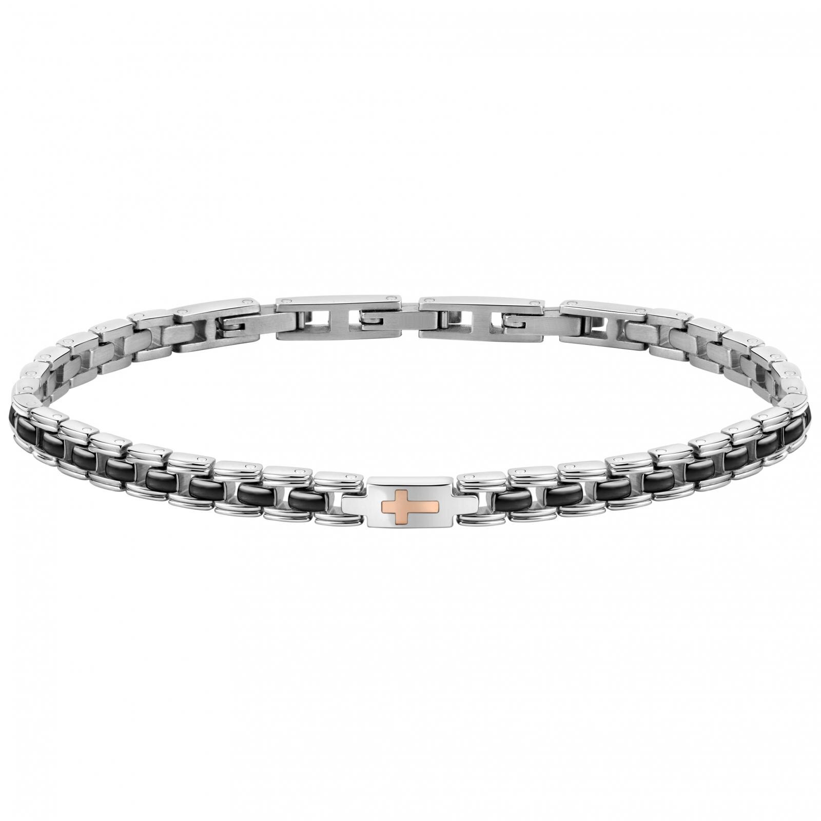 Bratara Morellato SATM08, Argintiu, Negru