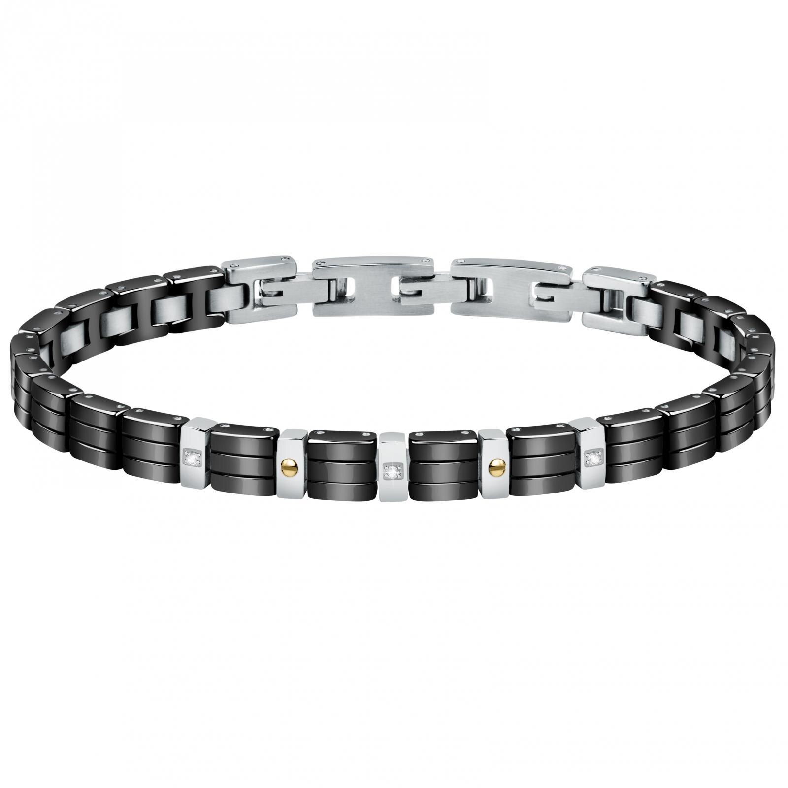 Bratara Morellato SATM14, Argintiu, Negru