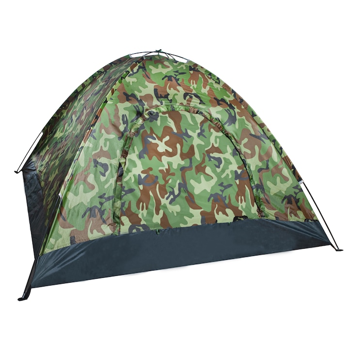 Cort pentru camping, Iso Trade, Pentru 4 persoane, Impermeabil, 190 x 190 x 125 cm, Multicolor