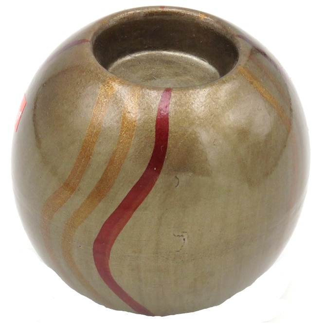 Suport lumanare, glob decorativ,10x10cm, auriu