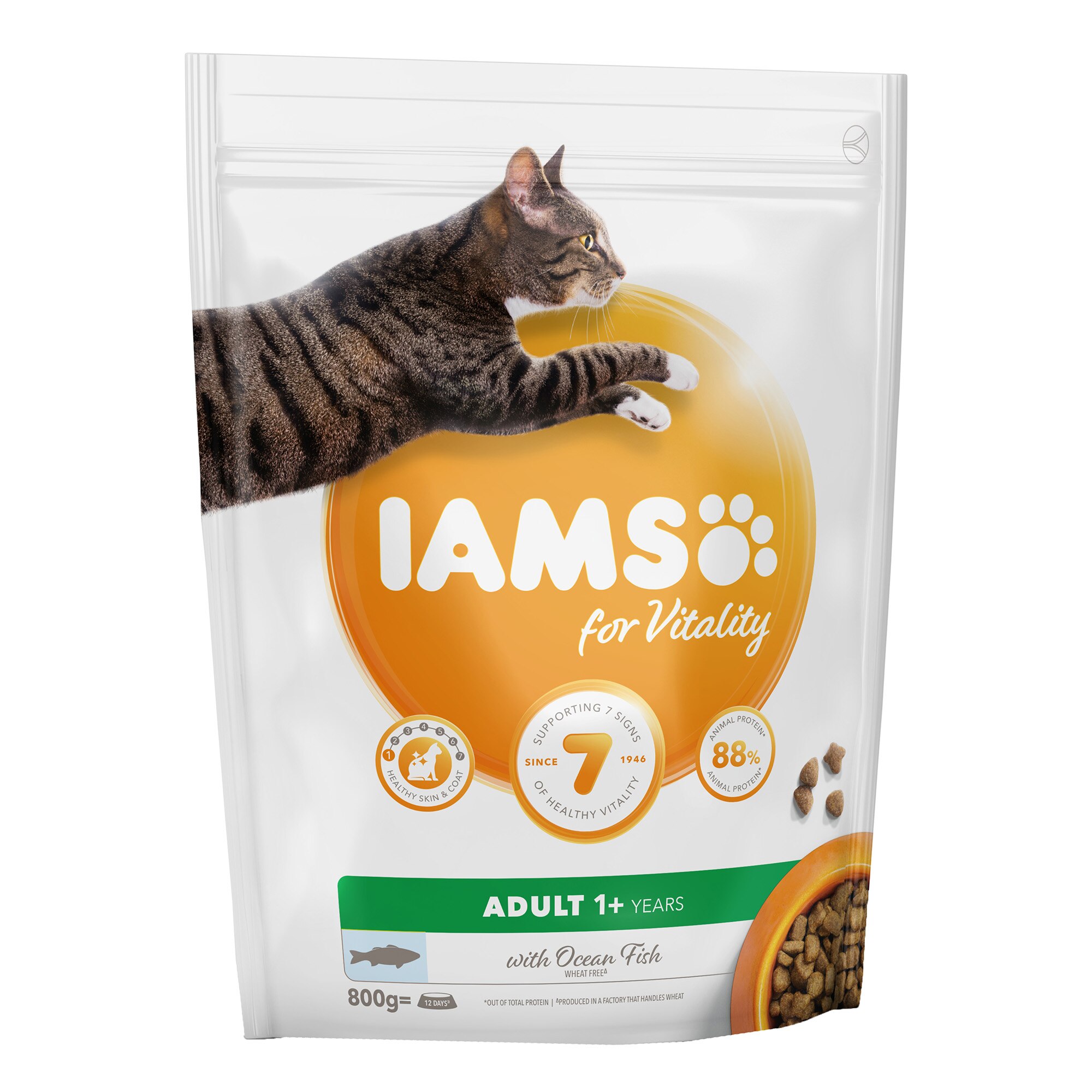 Hrana uscata pentru pisici IAMS Vitality, Adult, Peste Oceanic, 800g