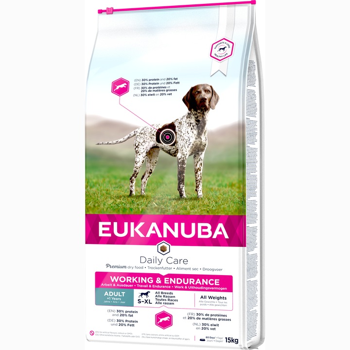 Hrana uscata pentru caini Eukanuba Adult Working & Endurance, 15Kg
