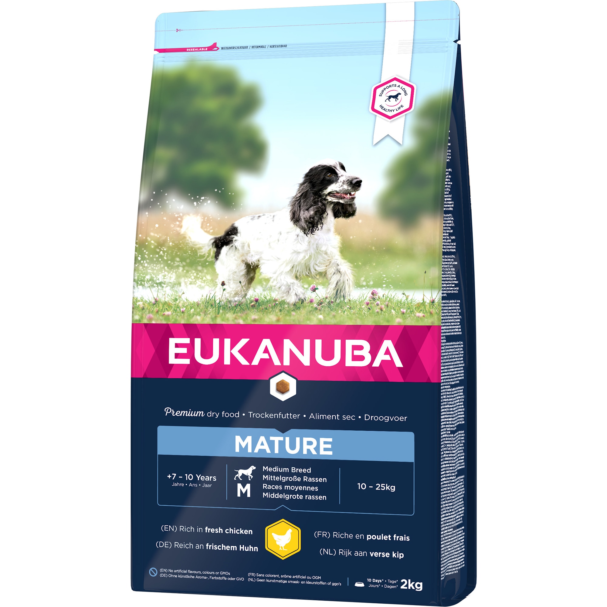 Hrana uscata pentru caini Eukanuba Matur Medium Breed, Pui, 2Kg