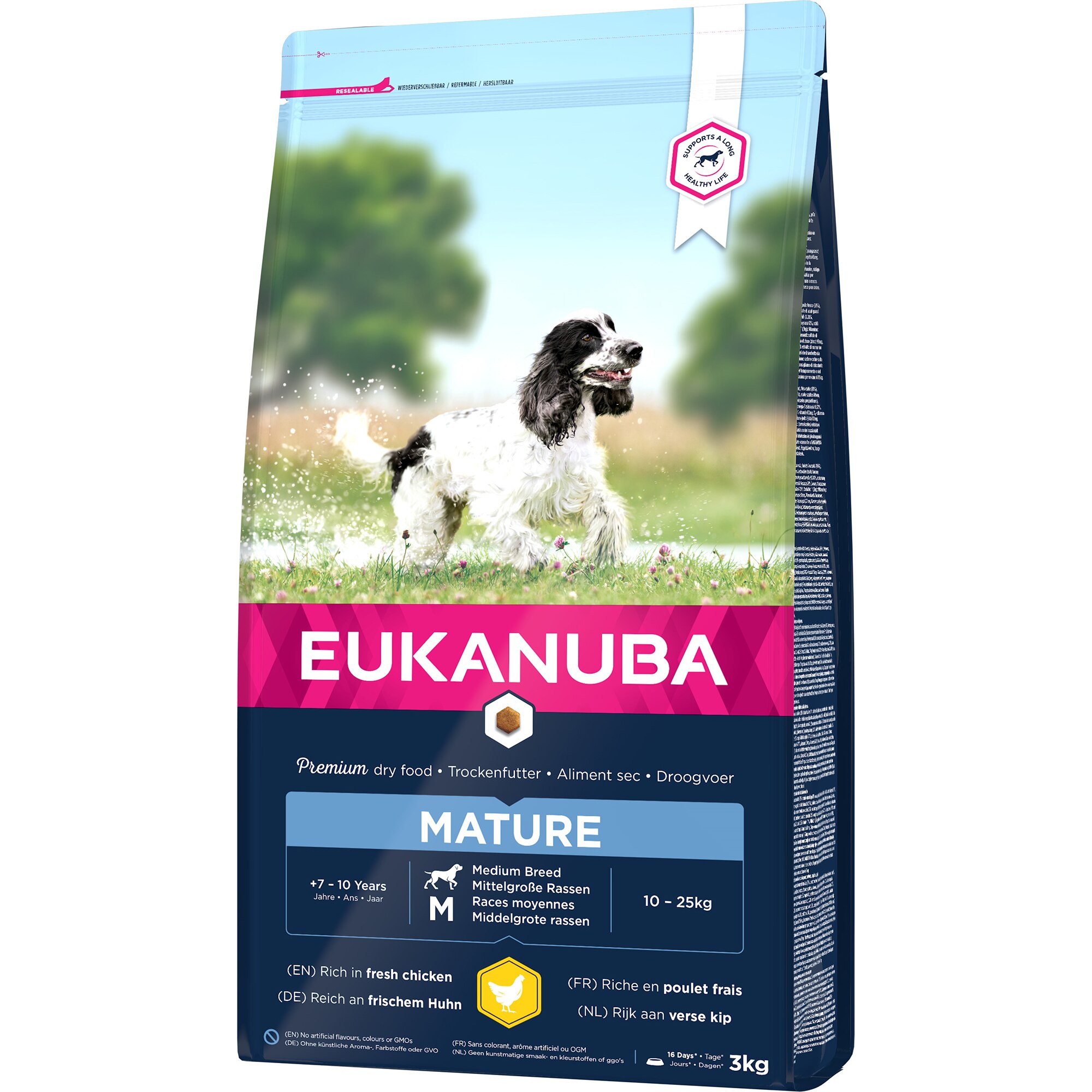 Hrana uscata pentru caini Eukanuba Matur Medium Breed, Pui, 3Kg