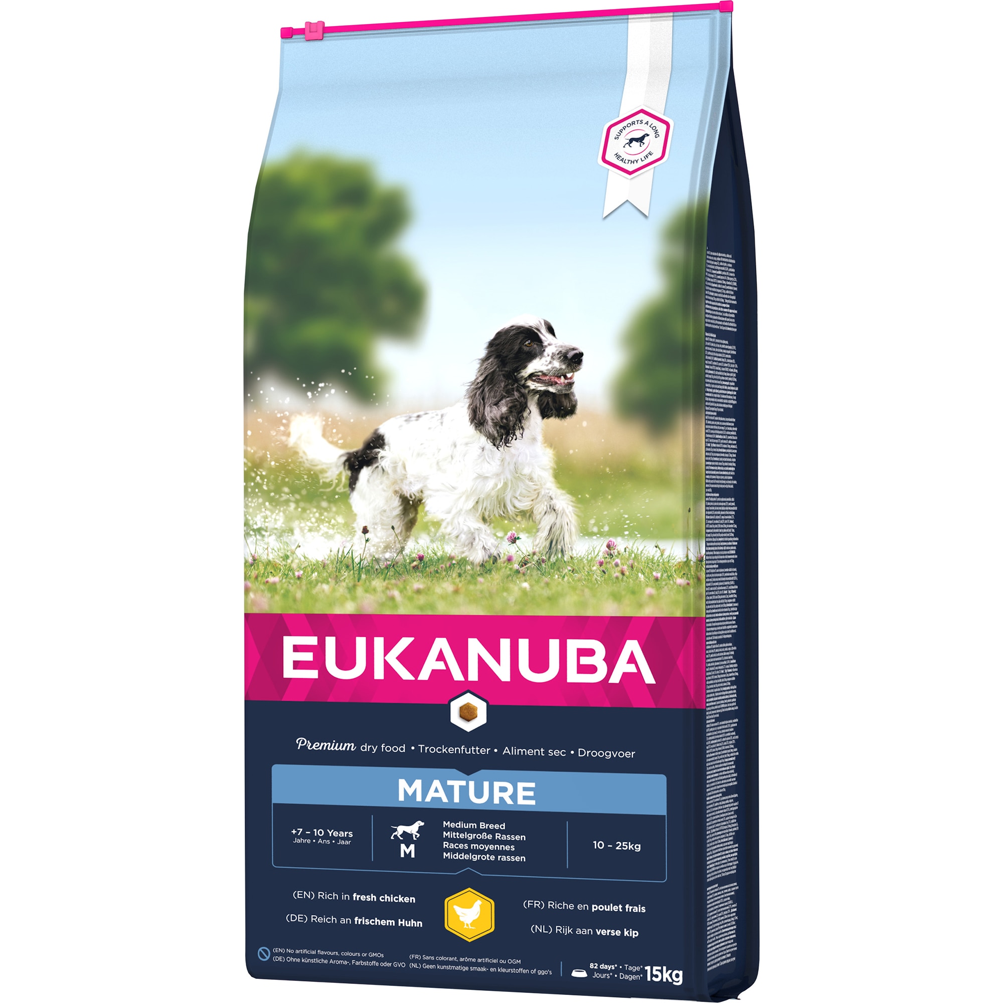 Hrana uscata pentru caini Eukanuba Matur Medium Breed, Pui, 15Kg
