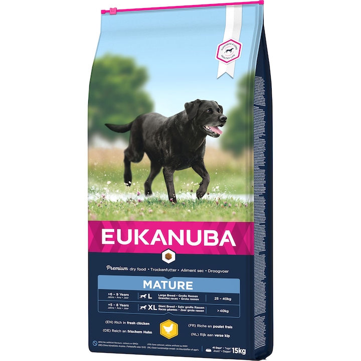 Hrana uscata pentru caini Eukanuba Matur Large & Giant Breed, Pui, 15Kg