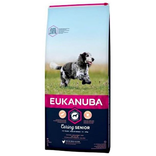 Hrana uscata pentru caini Eukanuba Senior Medium Breed, Pui, 15Kg