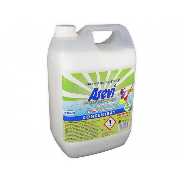 Detergent universal concentrat Manual pentru pardoseli cu parfum de portocala, 5L-Asevi