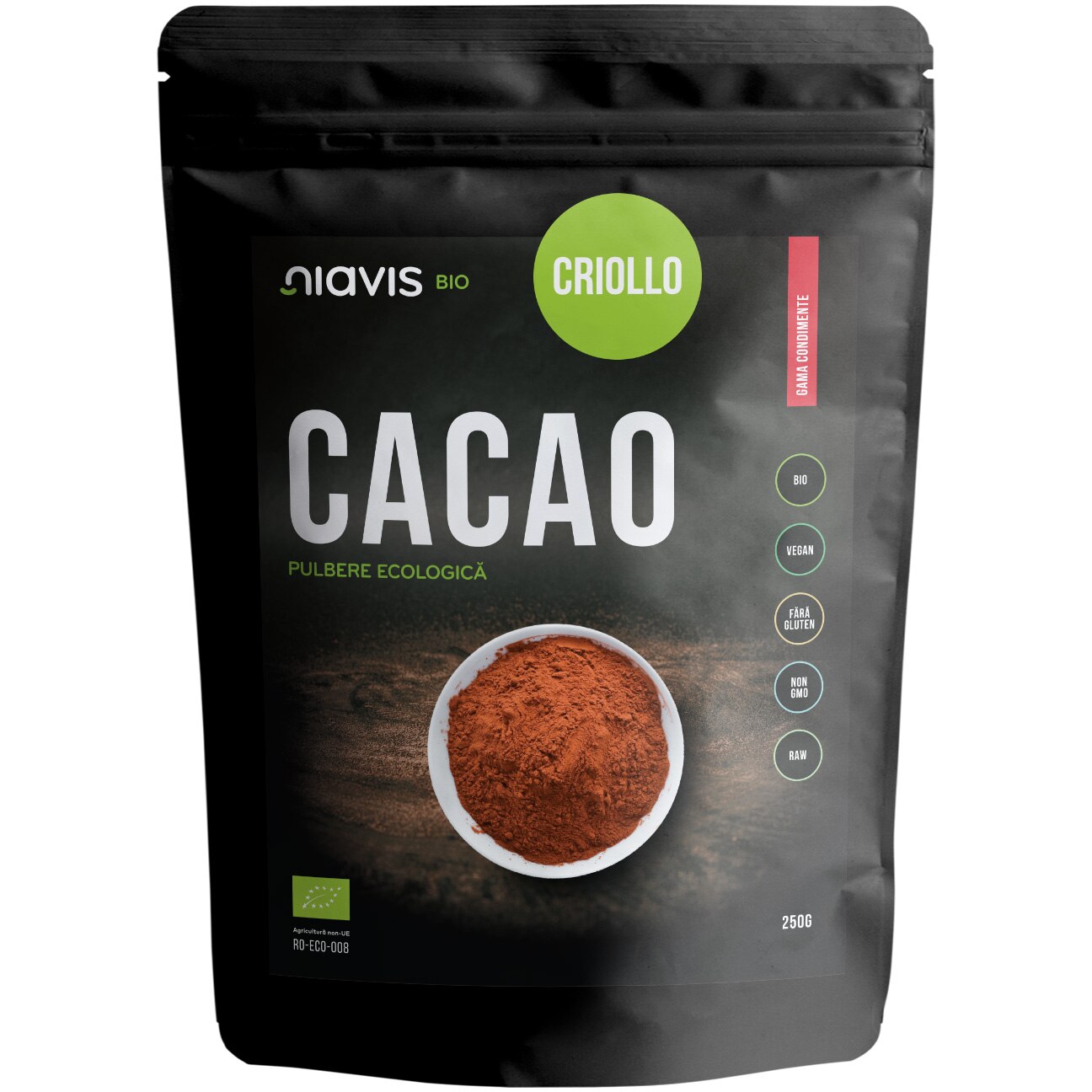 Cacao Niavis Eco, fara gluten, 250g