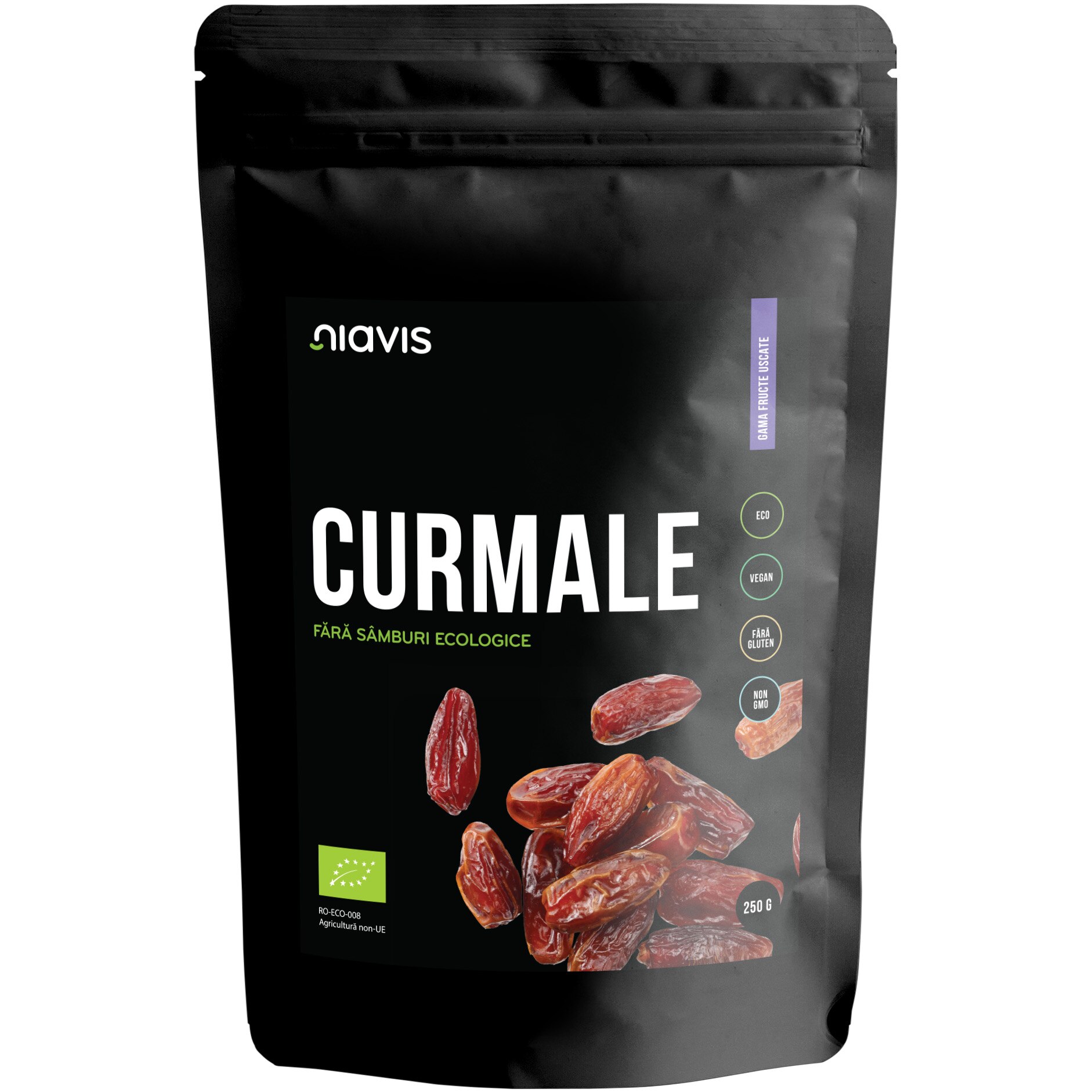 Curmale fara samburi Niavis Eco, fara gluten, 250g