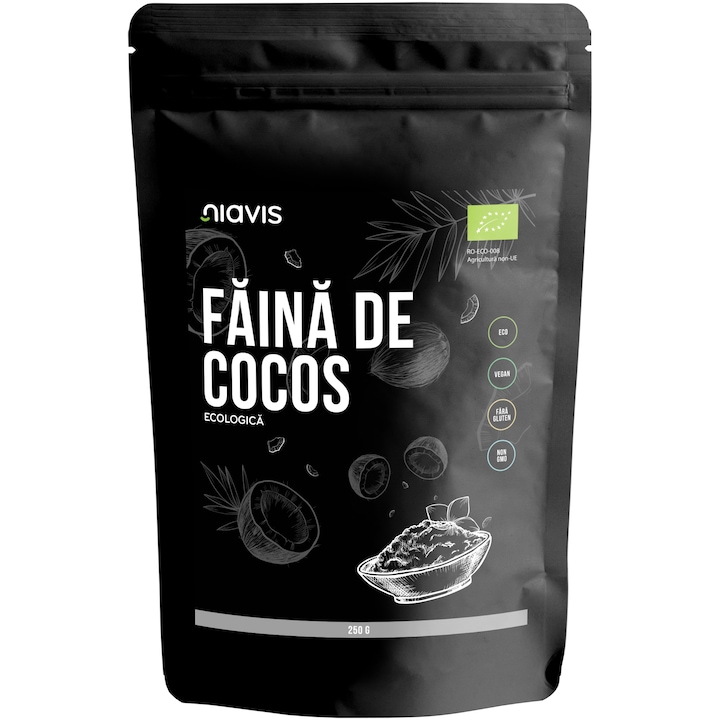 Faina de cocos Niavis Eco, fara gluten, 250g