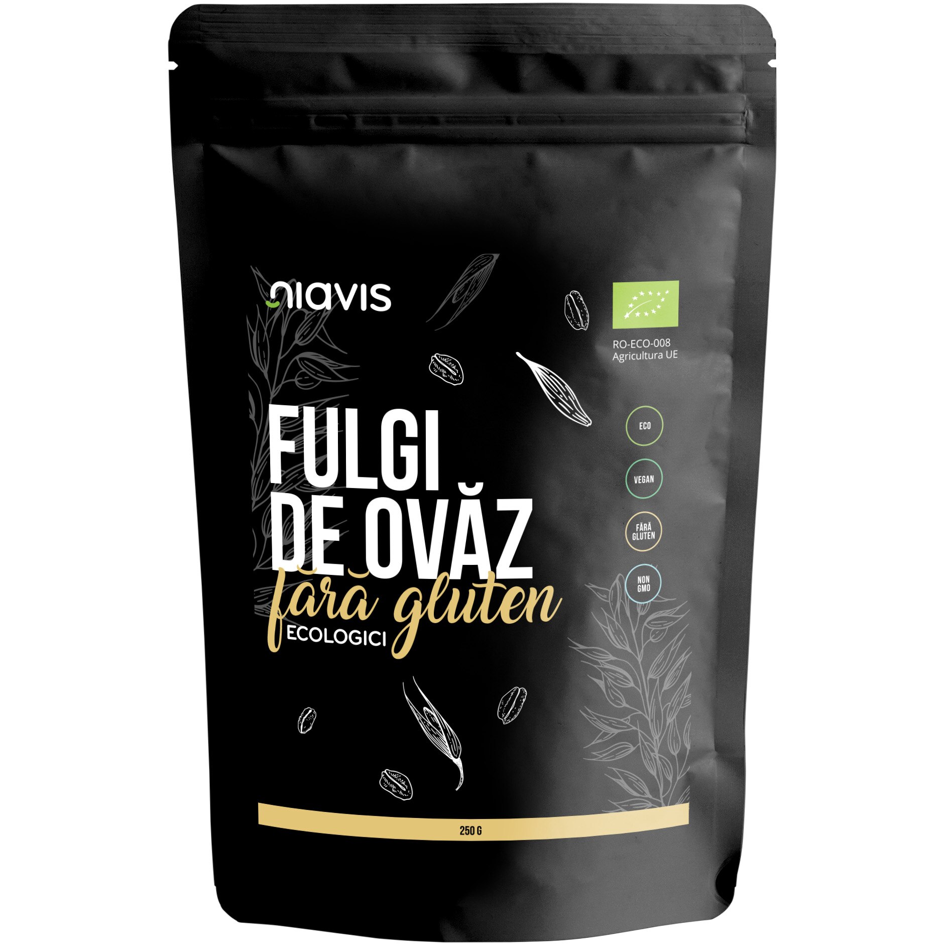 Fulgi de ovaz Niavis Eco, fara gluten, 250g