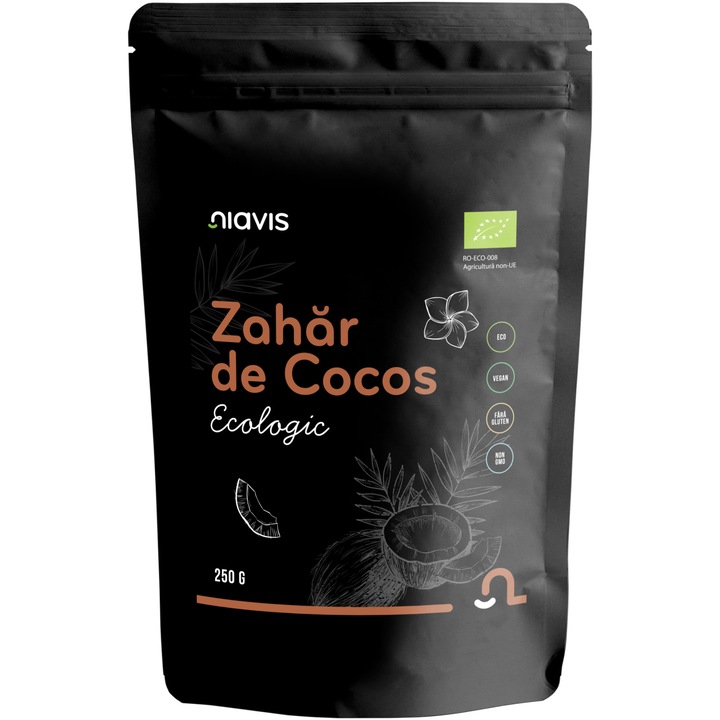 Zahar de cocos Niavis Bio, fara gluten, 250g