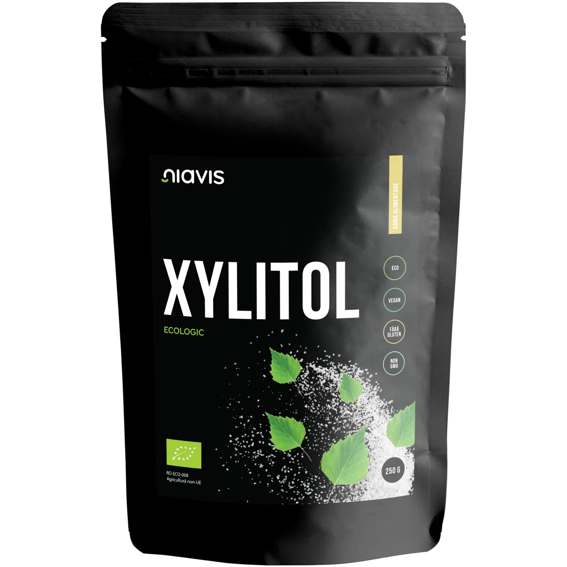 Xylitol pulbere Niavis Eco, fara gluten, 250g