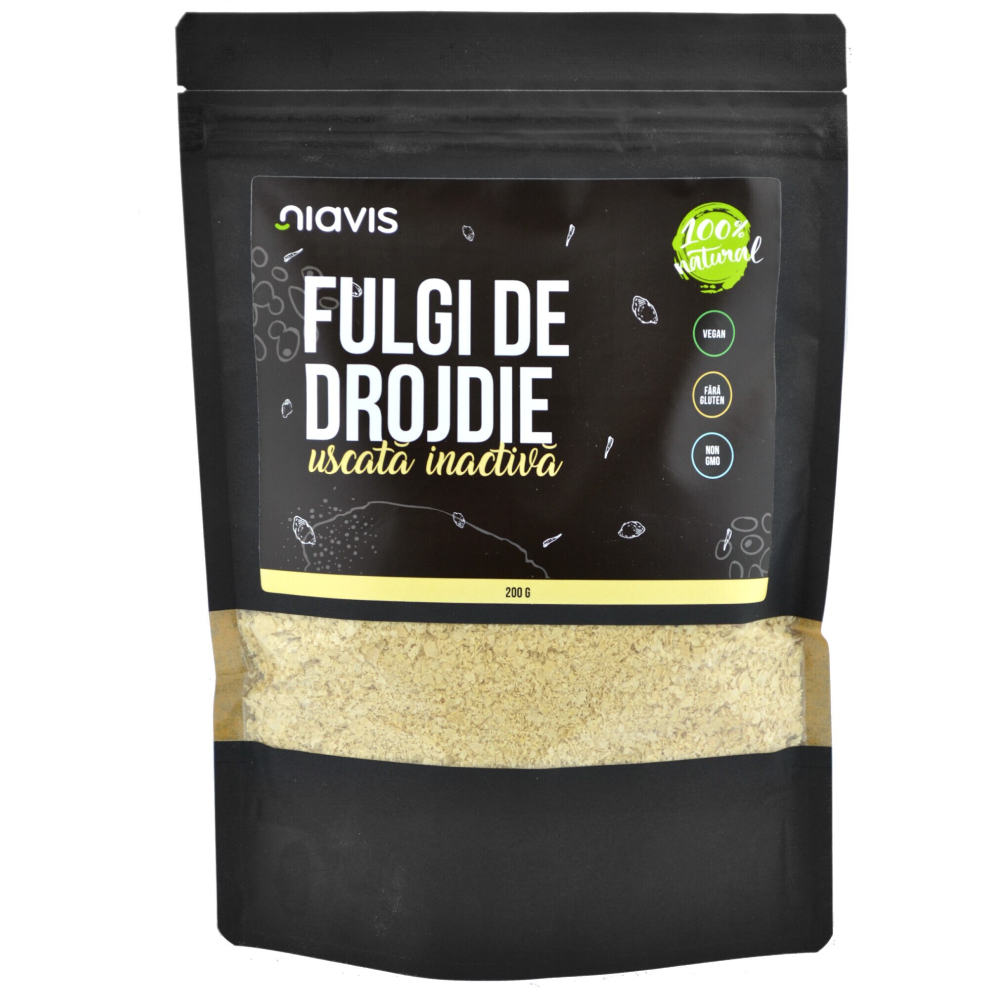 Fulgi de drojdie uscata inactiva Niavis, fara gluten, 200g