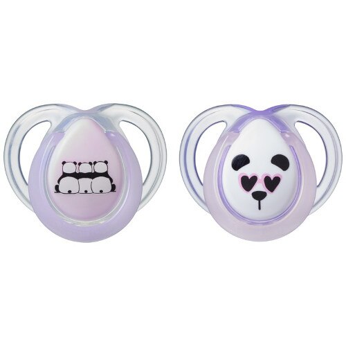 Suzete Tommee Tippee Ortodontice Anytime 0-6 Luni 2 Bucati, Urs Roz