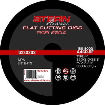 Set 5 discuri taiere metal-inox Stern G23020S, pentru polizor unghiular, 230x2.0 mm Set 5 discuri taiere metal-inox Stern G23020S, pentru polizor unghiular, 230x2.0 mm