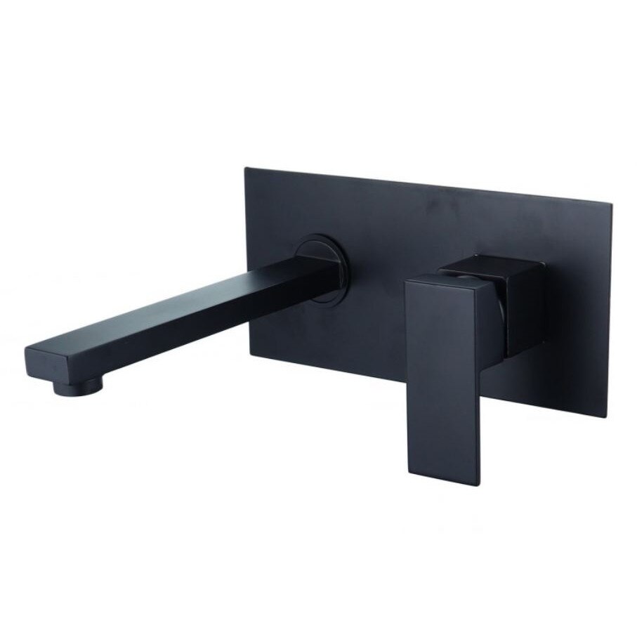 Baterie chiuveta baie montaj incastrat , negru mat, monocomanda