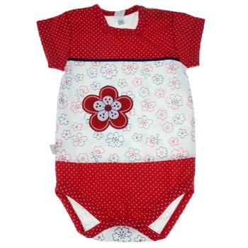 Body cu maneca scurta pentru fete Koala Olunia 03-585, Rosu, 74 cm Body cu maneca scurta pentru fete Koala Olunia 03-585, Rosu, 74 cm
