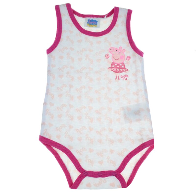 Body tip maiou pentru fete Sun City Peppa Pig EN5644F1, Alb, 74 cm