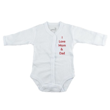 Body cu maneca lunga pentru copii Pifou Model 11 M11-AL-7, Alb, 46-50 cm Body cu maneca lunga pentru copii Pifou Model 11 M11-AL-7, Alb, 46-50 cm