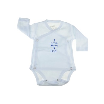 Body cu maneca lunga baieti Pifou Model 10 ML M10ML5-A, Alb Body cu maneca lunga baieti Pifou Model 10 ML M10ML5-A, Alb