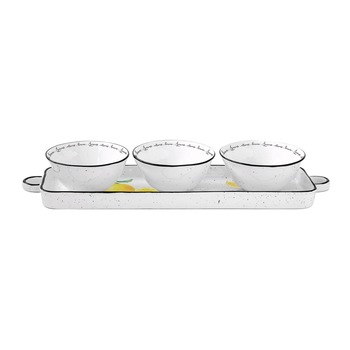Set servire aperitive 4 piese  Set servire aperitive 4 piese