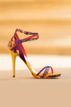 CONDUR by alexandru, Sandale de piele cu toc stiletto si design colorblock CONDUR by alexandru, Sandale de piele cu toc stiletto si design colorblock