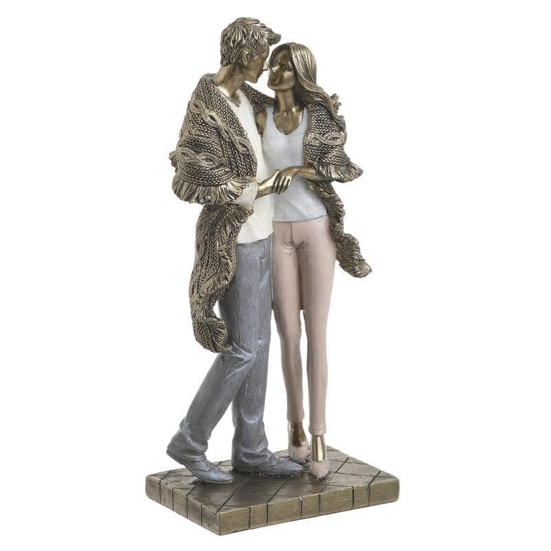 Figurina cuplu din rasina, multicolor, 12Χ9Χ26 cm