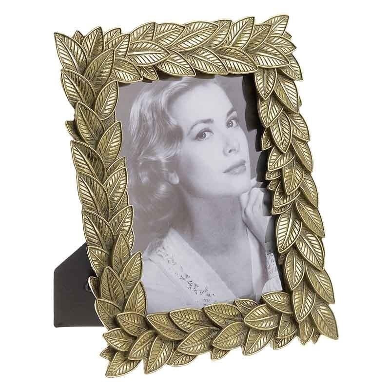 Rama foto Golden Leaves din rasina 13 cm x 18 cm